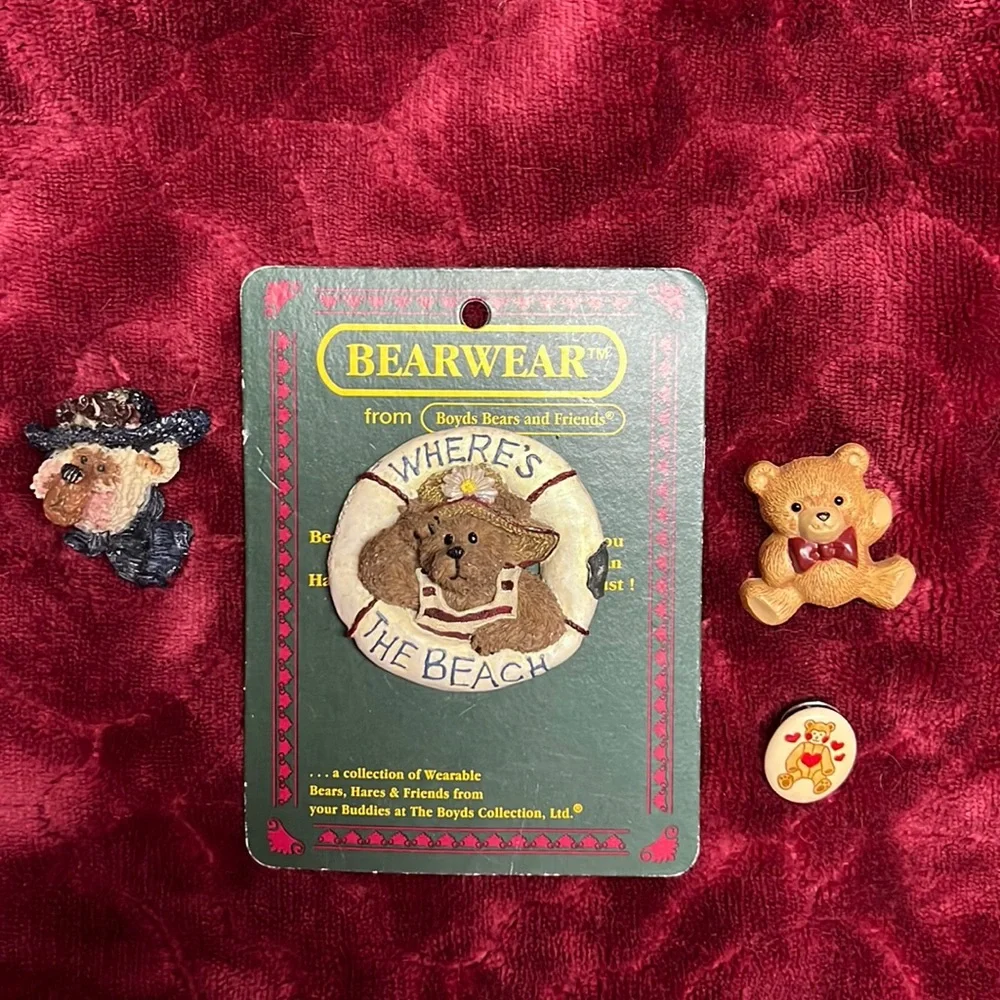 Bear Pins, Set of Four